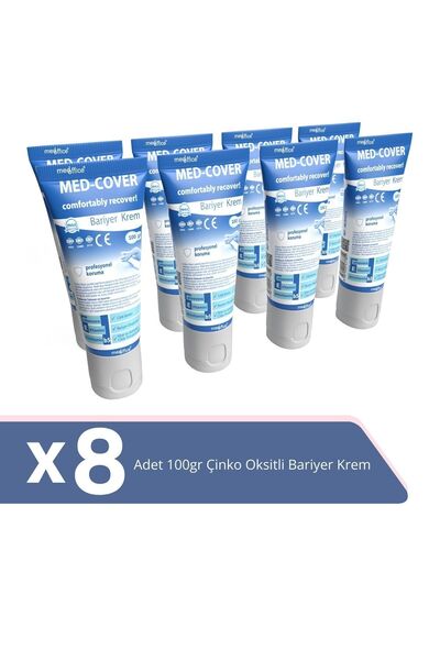 MED-COVER Med-cover Çinko Oksit Bariyer Krem 100gr X 8 Adet