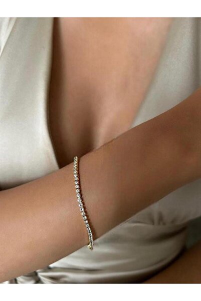 biralışveriş XUPİNG 14 K ALTIN RENGİ VİP SERİ ZİRKON TAŞLI BİLEKLİK 16,5CM