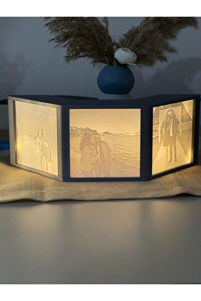 3B tasarım 3D Lithophane Fotoğraflı Işıklı Çerçeve, Sevgililer Gününe Özel He...