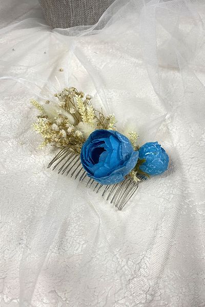 Hayalperest boncuk Accesoriu de păr festonat cu pene și flori Cipso