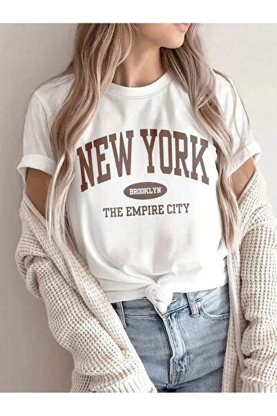 my feminen تي شيرت نسائي فضفاض كبير الحجم مطبوع عليه نص