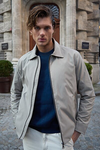 Danger Erkek Su Geçirmez Mevsimlik Bej Ceket Mont