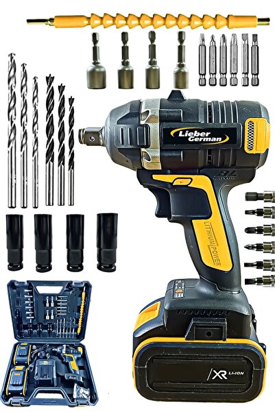 Lieber German Torq Kömürsüz Motor 21 Vf 3.0 Ah 650nm Full Setli Somunsökme Sı...