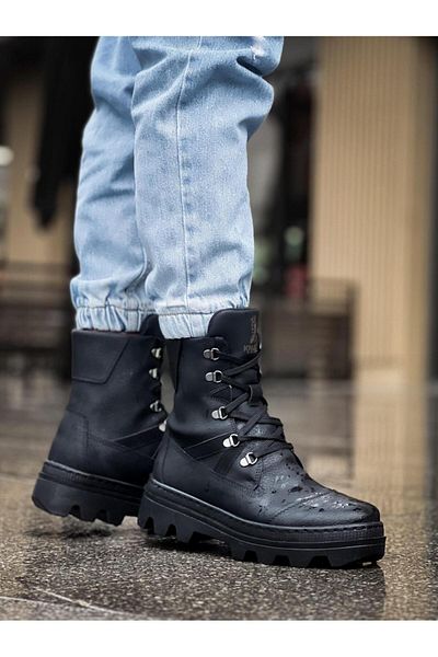 Knack Men's Sports Boots B14 Black (Black Sole)