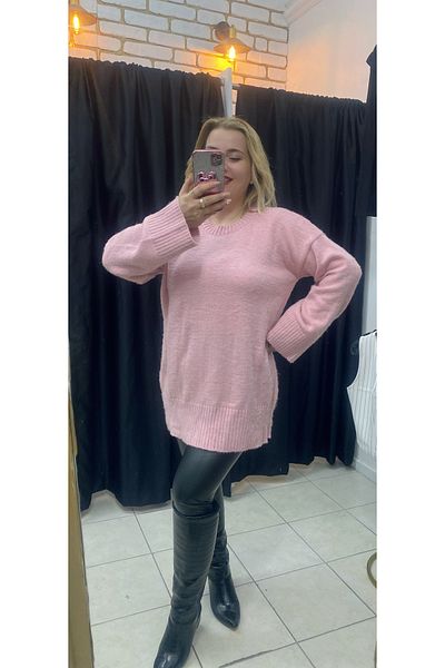 TİLLE Knitwear Loose Tunic Sweater