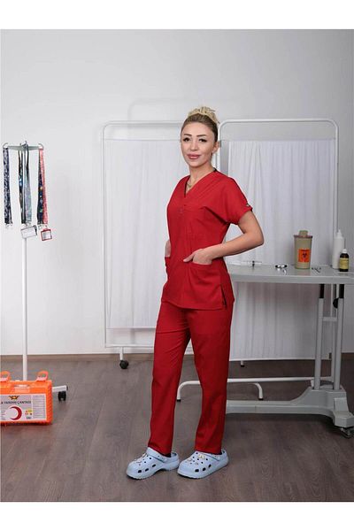 doktorbonem Tricou chirurgical din Lycra Uniformă pentru îngrijirea sănătății pentru asistentă medicală