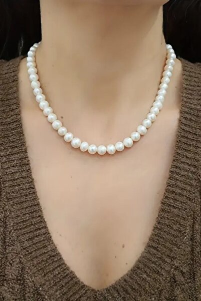 NBS Beautiful Naturel Stones Hakiki İnci Kaliteli 8 mm 39-40 cm Okyanus Esintisi
