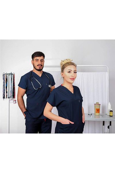 doktorbonem Tricou chirurgical din Lycra Uniformă pentru îngrijirea sănătății pentru asistentă medicală