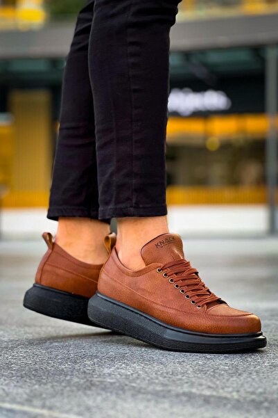 Knack Casual Shoes 814 Tan (BLACK SOLE)