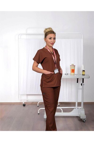 doktorbonem Tricou chirurgical din Lycra Uniformă pentru îngrijirea sănătății pentru asistentă medicală