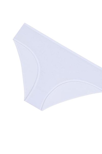 Gizli Butik Chiloți albi pentru femei - culoare uni, bumbac și lycra