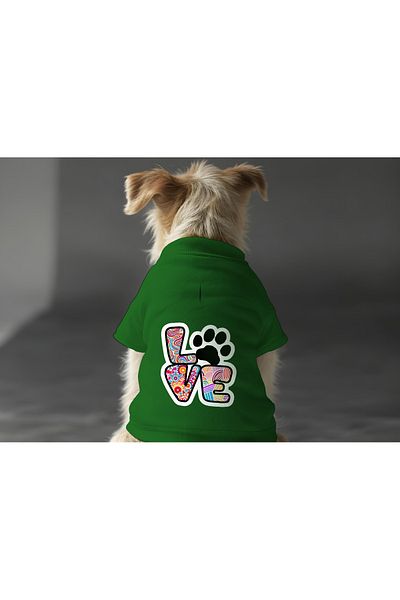 MPZ Pets Cat and Dog Outfit - Green Love Sweatshirt