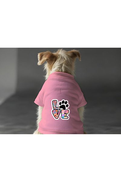 MPZ Pets Pink Color Love Cat and Dog Outfit & Dress