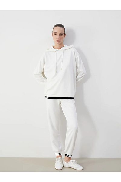 LC Waikiki LCWAIKIKI Classic Ecru Γυναικεία φούτερ Jogger με ελαστική μέση