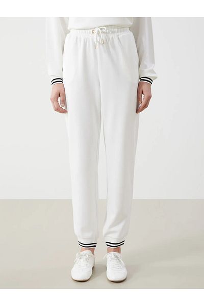 LC Waikiki LCWAIKIKI Classic Ecru Γυναικεία φούτερ Jogger με ελαστική μέση