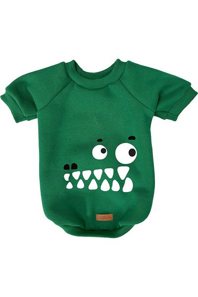 MPZ Pets Cat and Dog Apparel - Green Sweatshirt and Vector Crocodile