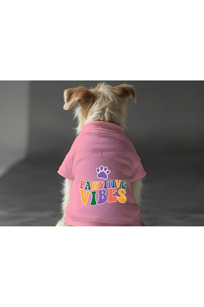 MPZ Pets Pink Cat & Dog Outfit Sweatshirt & Pawsitive Vibes Dress