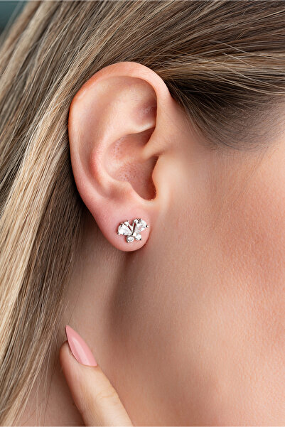 Silvano Jewelry 925 Ayar Gümüş Kelebek Küpe