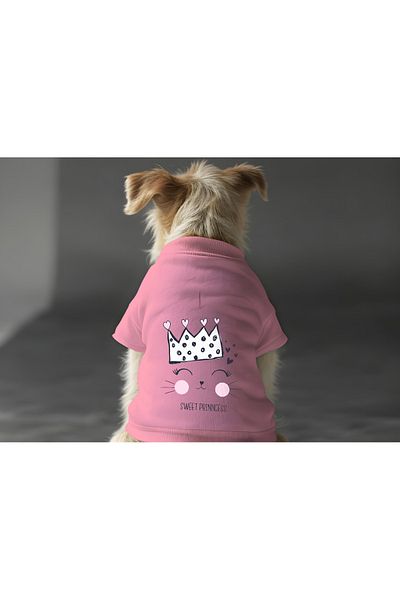 MPZ Pets Pink Sweatshirt and Sweet Princess Dress - Cat & Dog Outfit