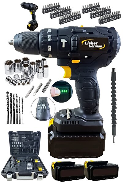Lieber German Wednes Seri 21 V 3.0 Ah Darbeli 13 Mm Çelik Mandren 84 Parça Se...