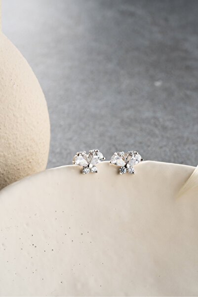 Silvano Jewelry 925 Ayar Gümüş Kelebek Küpe