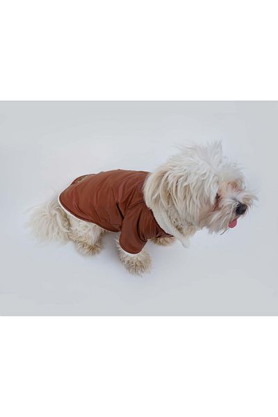 MPZ Pets Cat and Dog Clothing & Dress & Jacket & Vest - Brown Fur Jacket