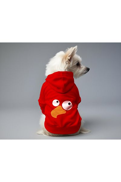 MPZ Pets Cat and Dog Outfit & Gown - Red Hoodie Vector Bird