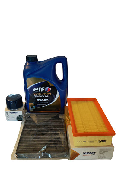 WUNDER RENAULT CLIO 3 1.6 PERİYODİK FİLTRE VE ELF 5W30 YAĞ BAKIM SETİ