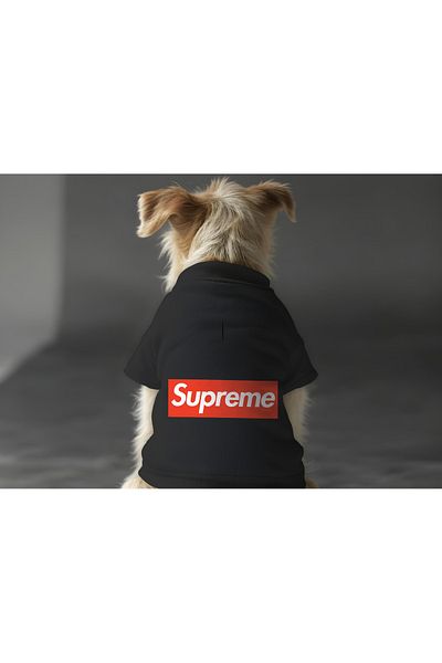 MPZ Pets Cat and Dog Outfit & Dress - Black Sweatshirt Supreme