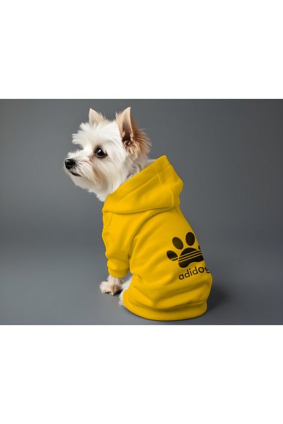 MPZ Pets Yellow Hoodie Adidog - Cat and Dog Clothing & Dress