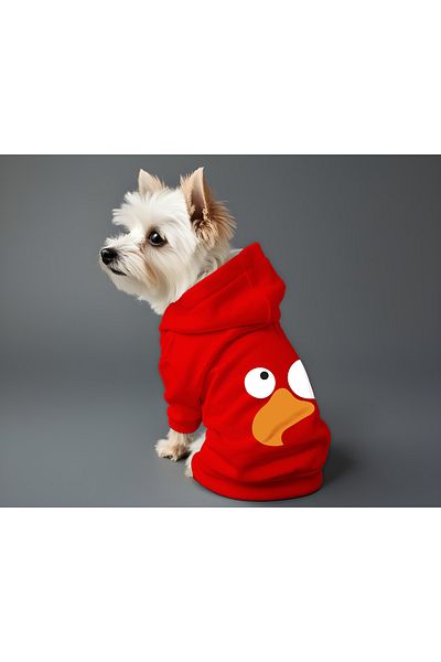 MPZ Pets Cat and Dog Outfit & Gown - Red Hoodie Vector Bird