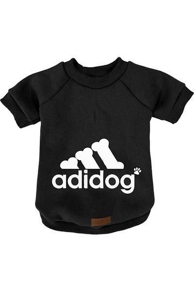 MPZ Pets Cat and Dog Outfit & Dress - Black Sweatshirt Adidog