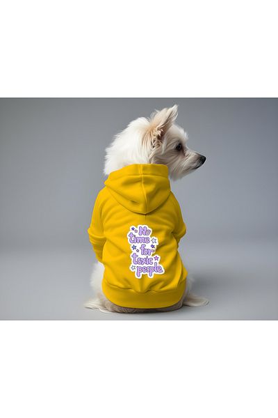 MPZ Pets Cat and Dog Outfit & Gown - Yellow Hoodie Toxic People