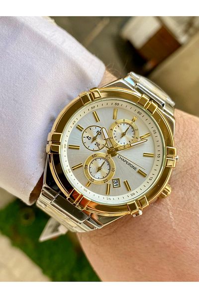 Reward Chaperone Brand Original Silver Color Steel Waterproof Men Wrist Watch