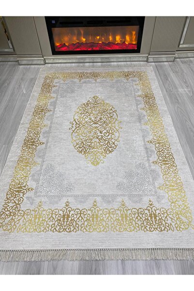 ALLGELSİN Yıkanabilir Kaymaz Taban Salon ve Oturma odası Halısı 4m² Dört Metr...