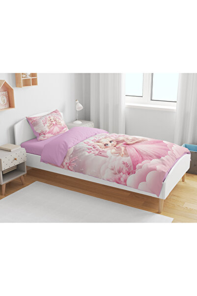 Erays Home Fairy Tale Princess Themed 3D Digital Printed Single Size Sheetless Girls' Bedding Set
