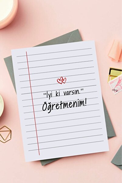Mandalin Store Iyi Ki Varsın Öğretmenim Motto Kartı