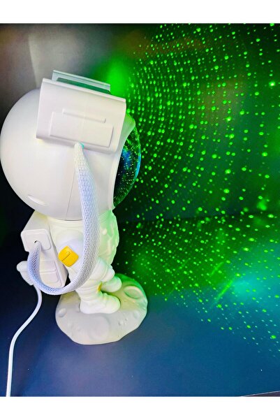 doğan hediyelik Astronot Led Işıklı Lazerli Projeksiyon Tavan Aydınlatma Galaxy Animasyonlu Kumandalı Masaüstü Lamba