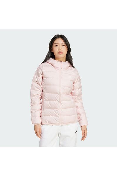 adidas Essentials Light Down Kadın Kışlık Şişme Ceket Uzun Ekru Ix8931