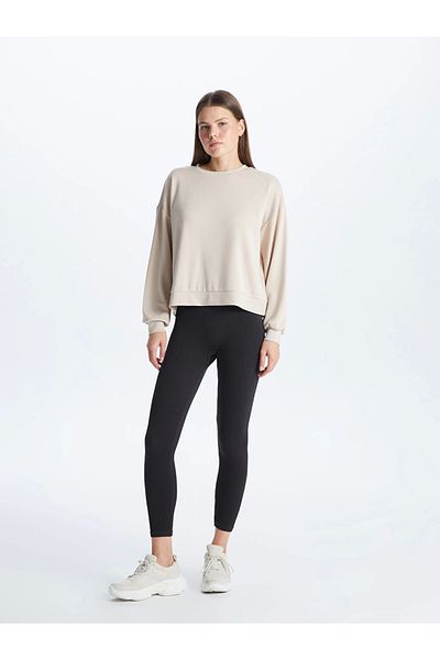 LC Waikiki Xside Active Anthrazitfarbene, elastische Taillen-Leggings für Damen