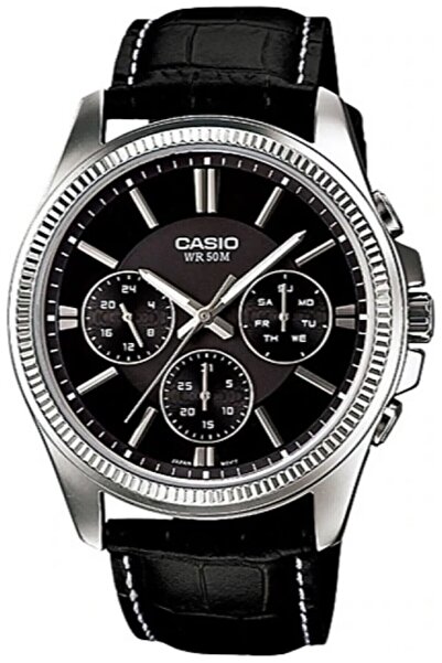 Casio Silver Black Color Men's Wrist Watch