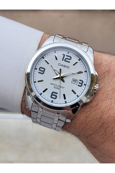 Casio Silver White Color Men's Wrist Watch