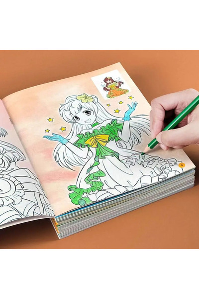 TOUCH SKETC Anime Prenses Boyama Seti 12 Li 384 Sayfa