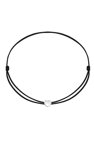 Rafaela Donata Textilarmband Armband Sterling Silber Textil (schwarz)