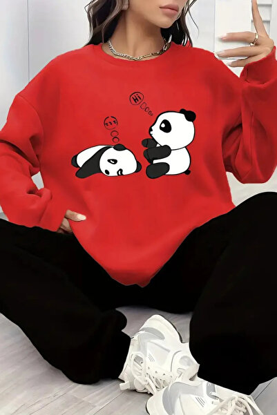 Genel Markalar Pamuklu Tembel Panda Kışlık Erkek Eşofman Takımı