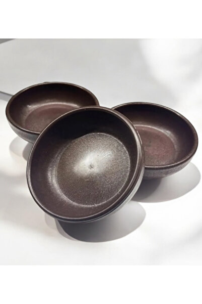 Trend Home Life 3 Pieces Plastic Wood Look Chips and Snack Bowl, Bowl Diameter: 10 Cm, Depth: 3 cm