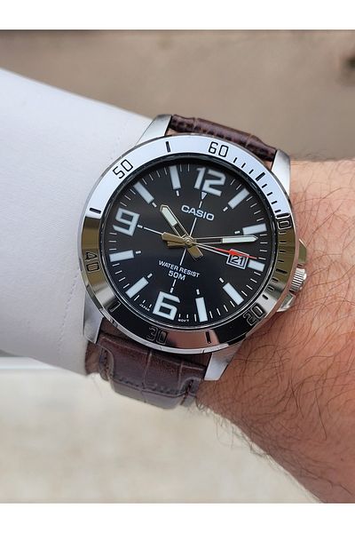 Casio Silver Brown Color Men's Wrist Watch