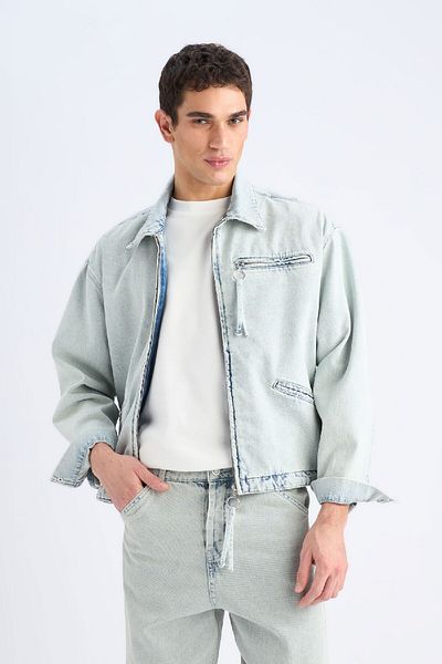 DeFacto Дънково яке с цип Relax Fit D8311AX25SP
