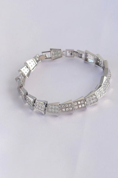 Generic Brand Veasshopping Vip Serial Brass Zircon Stone Silver Color Geometr...