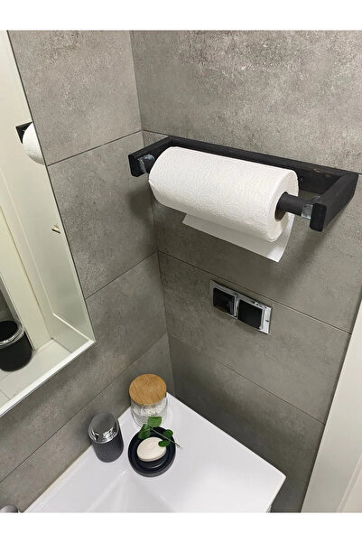 ViraHome Havluluk Banyo Mutfak Kağıt Havlu El Havlusu Ahşap Rustik Bohem